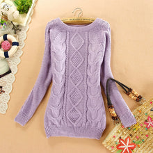 Brand New Autumn Winter Female Mohair Sweater Plus Size Knitted Long Sleeve O-neck Pullovers Hot  70077 GS