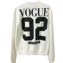 Brand New Streetwear Zip-up Sweatshirts Long Sleeve Plus Size Stand Letter Vogue 92 Coat With Zipper 70097 GS