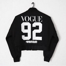Brand New Streetwear Zip-up Sweatshirts Long Sleeve Plus Size Stand Letter Vogue 92 Coat With Zipper 70097 GS