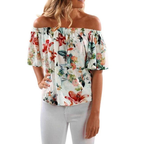 Camisetas Mujer Verano  Fashion Women Tops Tees Vintage Flower Print Cotton T-shirt Women's Short Sleeve Tshirt Female #419 GS