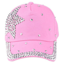 Children Cap For Girls  Fashion women's hats Baseball Cap Rhinestone Star Shaped Boy Girls Snapback Hat 5 Colors hat GS