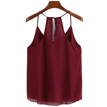Crop Tops Women  Chiffon Sling  Style Sexy Sleeveless Tank Crop Vest haut femme Black Red Navy #63 GS