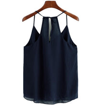Crop Tops Women  Chiffon Sling  Style Sexy Sleeveless Tank Crop Vest haut femme Black Red Navy #63 GS