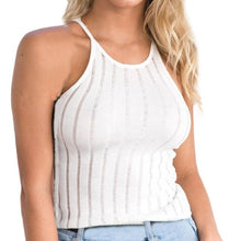 Crop Tops Women  New Fashion Cotton  Womans Short Sleeveless Low Cut Tanks Top For Women Strap Camis Black White #416 GS