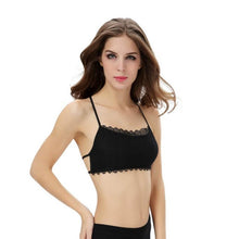 Crop tops women   Style Fitness Lace Strap Backless Wrapped Chest Camis Crop Top Lady Black White cropped feminino #82 GS
