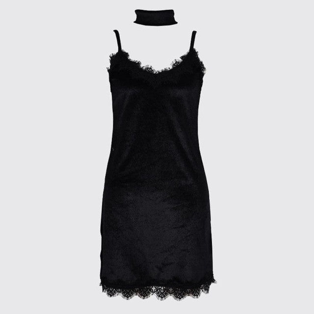 Elegant Women Sleeveless Velvet Dress Lace Patchwork Strapless Sexy Bodycon Party Ladies Dresses  Style  Vestidos #63 GS