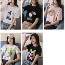 Embroidery T-shirts New  Women Summer T Shirt Fashion Tops Plus Size Female Short Sleeve t shirts 72610 GS