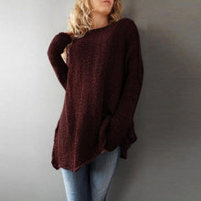 Fall  Oversize Sweaters  Women Korean Fashion Loose Long Sleeve Solid Long Style Sweater Jumpers Female Knitwear #WY GS