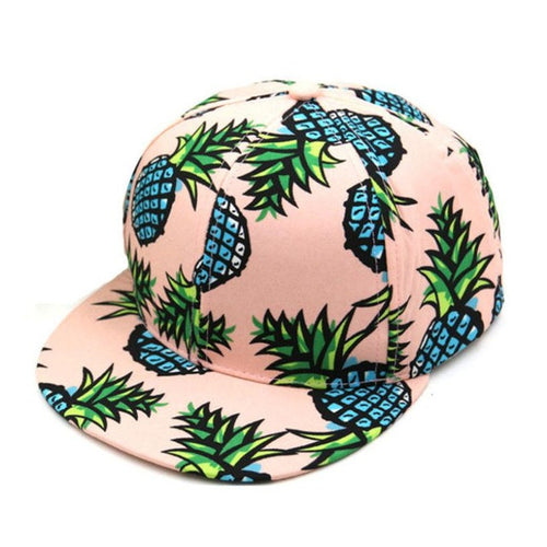 Fashion   Baseball Cap Pineapple Pattern Cotton Canvas Snapback Hat Adjustable Baseball Cap Hip-hop Hats Female #03 GS
