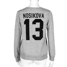 Fashion Couples Clothes NOSIKOV 13 20 Letter Print Long Sleeve T-Shirt Tops Women Couple T Shirts Female American Apparel GS