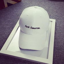 Fashion Snapback Baseball Cap  "Fuck Tomorrow" Letter Cotton Baseball Caps Men Women Hip Hop Flat Hats   Bone GS