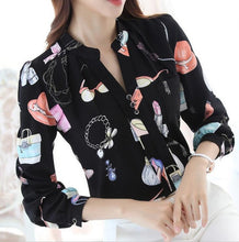 Fashion Woman Tops Shirt  Causal Stand Collar Blouses Long Sleeves Shirts Loose Female Office Work Wear Tops Shirt 33059 GS