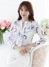 Fashion Woman Tops Shirt  Causal Stand Collar Blouses Long Sleeves Shirts Loose Female Office Work Wear Tops Shirt 33059 GS