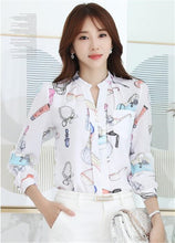 Fashion Woman Tops Shirt  Causal Stand Collar Blouses Long Sleeves Shirts Loose Female Office Work Wear Tops Shirt 33059 GS