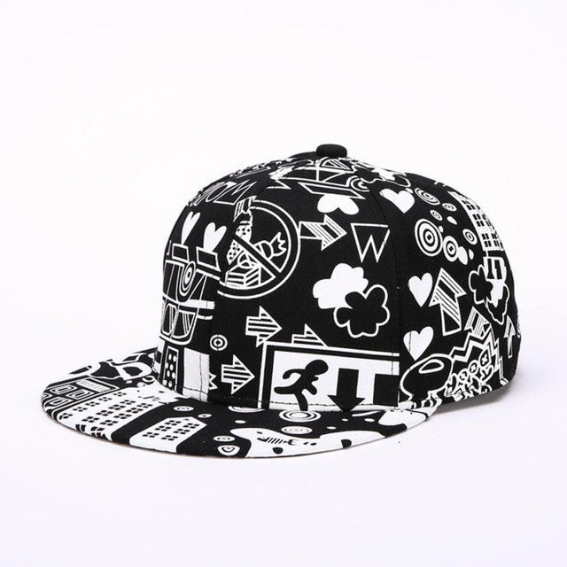Fashion Women Men Snapback Baseball Caps  Print  Women Hip Hop Hat Sun-shade Sun Hat For Men Gorras Beisbol #63 GS