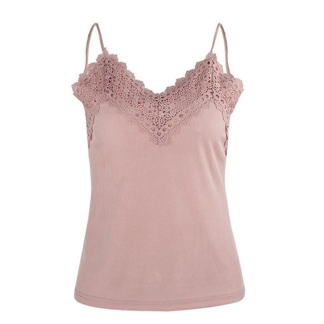 Fashion Women  Vest Tops Lace Splice Strap Sleeveless Casual  Tank Top Women  #63 GS