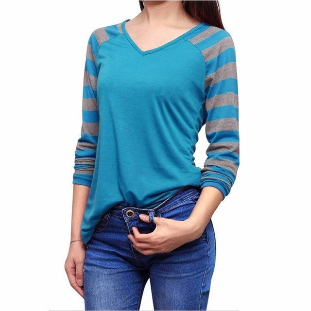 Fashion camiseta mujer    Fashion T Shirt Women Bottom Tee Tops Long Sleeve Casual T-shirt Womens Clothing &03 GS