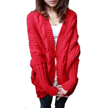 Female Fashion Thick Cardigans Batwing Sleeve Sweater Plus Size knitted Top 70115 GS