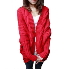 Female Fashion Thick Cardigans Batwing Sleeve Sweater Plus Size knitted Top 70115 GS
