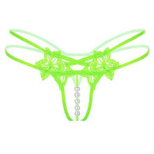 Flower Pearl Sexy Panties Ladies New  Hollow Out G String And Thongs Temptation Open Crotch Underwear Women Low Waist #23 GS
