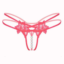 Flower Pearl Sexy Panties Ladies New  Hollow Out G String And Thongs Temptation Open Crotch Underwear Women Low Waist #23 GS