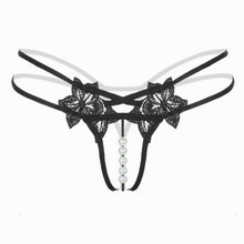 Flower Pearl Sexy Panties Ladies New  Hollow Out G String And Thongs Temptation Open Crotch Underwear Women Low Waist #23 GS