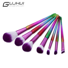 GUJHUI 7PCS Make Up Foundation Eyebrow Eyeliner Blush Cosmetic Concealer Brushes pincel maquiagem naked Anne GS