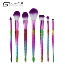 GUJHUI 7PCS Make Up Foundation Eyebrow Eyeliner Blush Cosmetic Concealer Brushes pincel maquiagem naked Anne GS