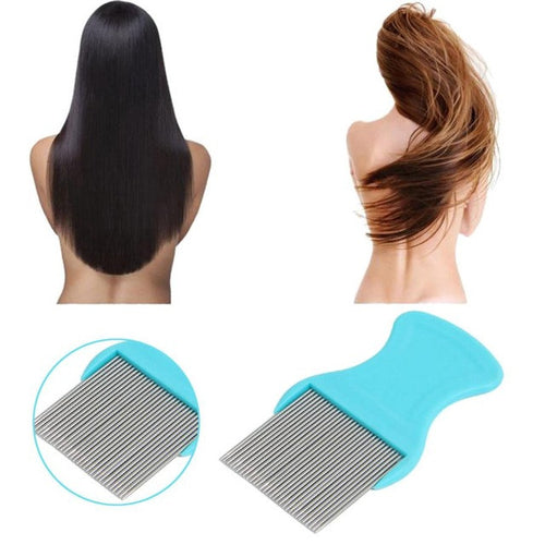 Hair Lice Comb Brushes Terminator Fine Egg Dust Nit Free Removal Stainless Steel Anne GS