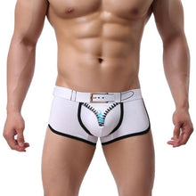 High Quality Sexy Men's Underwear Cotton New Nevoty Print Zipper Pattern Cotton Underpants Men Soft Men's Boxers Shorts Hombre GS