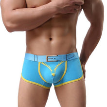 High Quality Sexy Men's Underwear Cotton New Nevoty Print Zipper Pattern Cotton Underpants Men Soft Men's Boxers Shorts Hombre GS