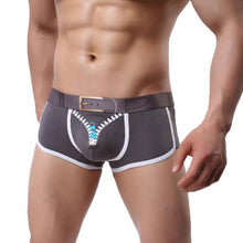 High Quality Sexy Men's Underwear Cotton New Nevoty Print Zipper Pattern Cotton Underpants Men Soft Men's Boxers Shorts Hombre GS
