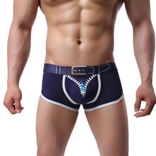 High Quality Sexy Men's Underwear Cotton New Nevoty Print Zipper Pattern Cotton Underpants Men Soft Men's Boxers Shorts Hombre GS