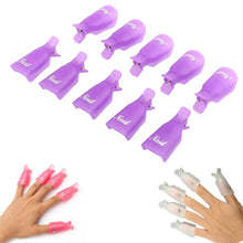 10PC Plastic Nail Art Soak Off Cap Clip UV Gel Polish Gel Nail Polish Remover Wrap Tool Anne GS