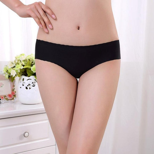 Hot Sale  Women's Fashion Invisible Underwear Spandex Modal Seamless Crotch Panties Sexy Briefs Free Size Ladies #EL GS