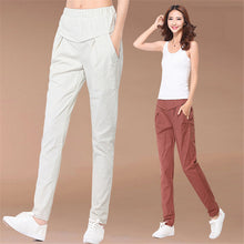 Hot  Women Solid Harem Pants Elastic Waist Solid Color Trousers  Summer Fashion Casual Single Pant Pantalon 31682 GS