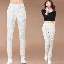 Hot  Women Solid Harem Pants Elastic Waist Solid Color Trousers  Summer Fashion Casual Single Pant Pantalon 31682 GS