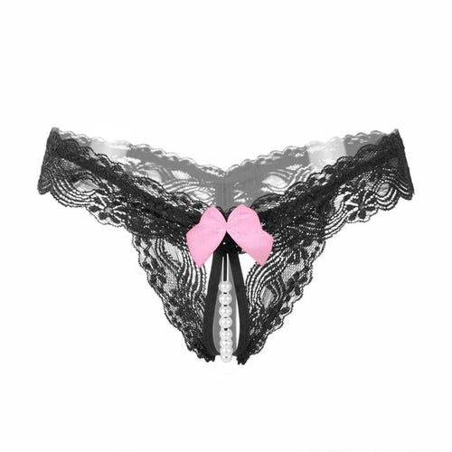 Hot Selling Bow Lace G-String For Women Sexy Open Crotch Panties Underwear Women Low Waist Womens Briefs ropa interior mujer GS