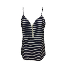 Hot Selling Women Sling Sleeveless Tank Tops Sexy V-Neck Striped Short Camisole Ladies Vest 3Colors #25 GS