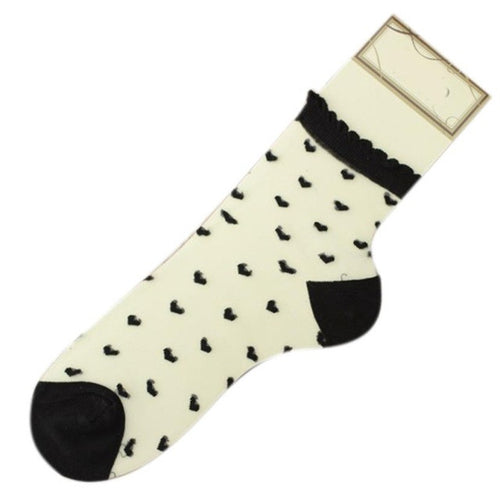 Hot Sellong Girls Socks Cotton Blended Crystal Silk Slim Women Socks 5 Colors Comfortable  Short Ladies Meias Socks GS