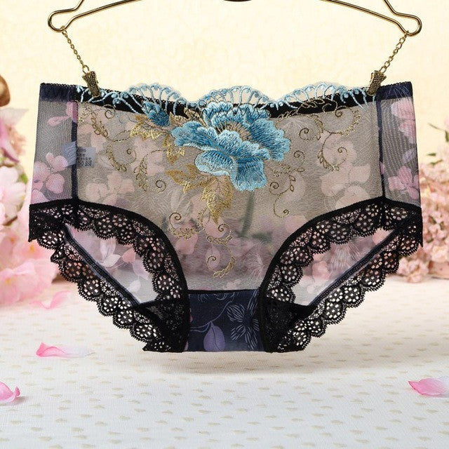 Hot Sexy Women's Lace Floral Print Underwear Women Panties Low Waist Briefs Lingerie Hot Ladies bragas mujer &28 GS