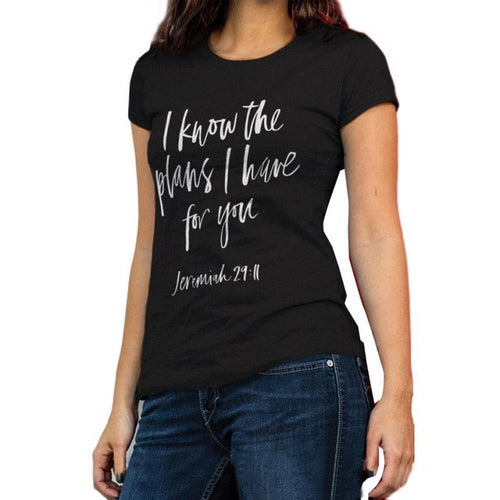 I KNOW THE Letter Print Women's  Stylish T- shirts Women  Fashion Tee Tops Punk Street Short Sleeve O Neck T shirt #63 GS