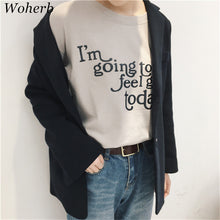 I'm going to feel good today Letter Print t-shirt Plus Size  New Women T shirts Casual Women Short Sleeve O-neck Tops GS