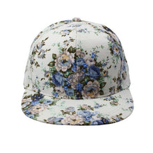 Korean Fashion Caps Women   Floral Print Hip-Hop Hat Flat Adjustable Baseball Cap For Women gorras mujer Sun Hat #03 GS