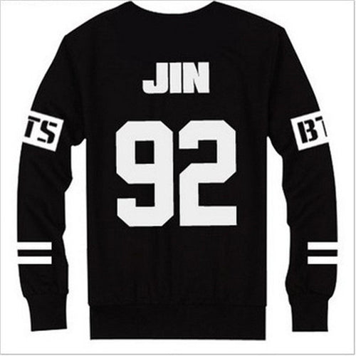 Kpop BTS Bangtan Boys JUNG KOOK JHOPE JIN JIMIN V SUGA Sweatshirt Suit Black Autumn long sleeve hoody Outerwears Clothing 70102 GS