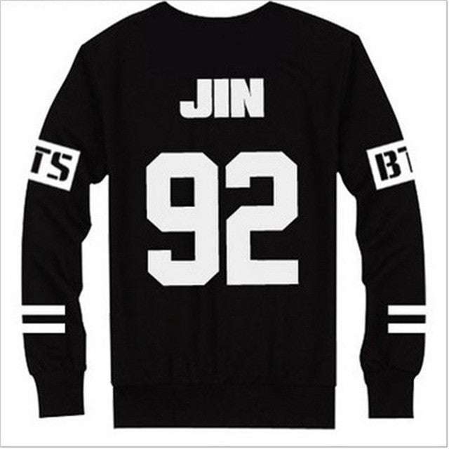 Kpop BTS Bangtan Boys JUNG KOOK JHOPE JIN JIMIN V SUGA Sweatshirt Suit Black Autumn long sleeve hoody Outerwears Clothing 70102 GS