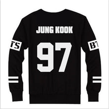 Kpop BTS Bangtan Boys JUNG KOOK JHOPE JIN JIMIN V SUGA Sweatshirt Suit Black Autumn long sleeve hoody Outerwears Clothing 70102 GS