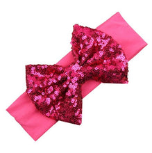 LandFox  Fashion Elastic Children Headband Cute Sequins Bow Baby Girl Hair Accessories GS
