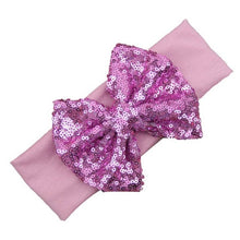 LandFox  Fashion Elastic Children Headband Cute Sequins Bow Baby Girl Hair Accessories GS