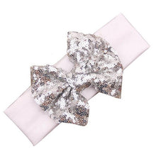 LandFox  Fashion Elastic Children Headband Cute Sequins Bow Baby Girl Hair Accessories GS